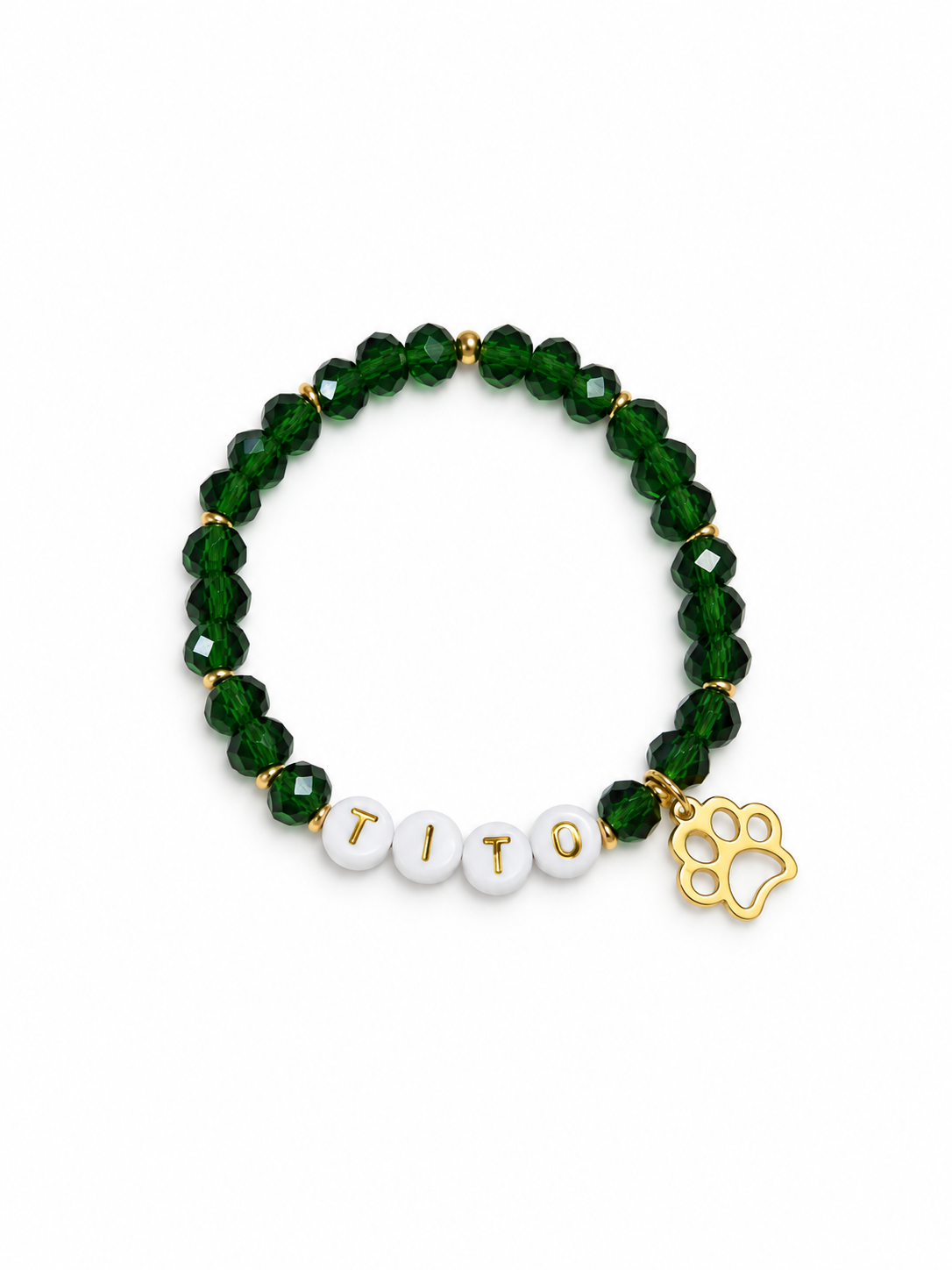 Personalized dog name bracelet