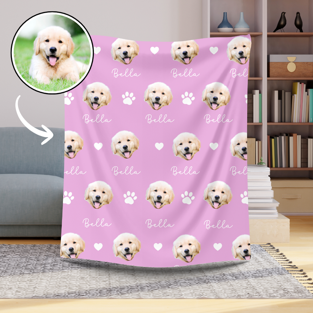 Personalized Dog Photo Blanket
