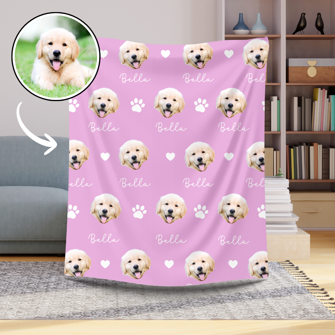 Personalized Dog Photo Blanket