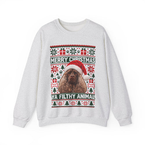 Merry Christmas Ya Filthy Animal Dog Christmas Sweatshirt