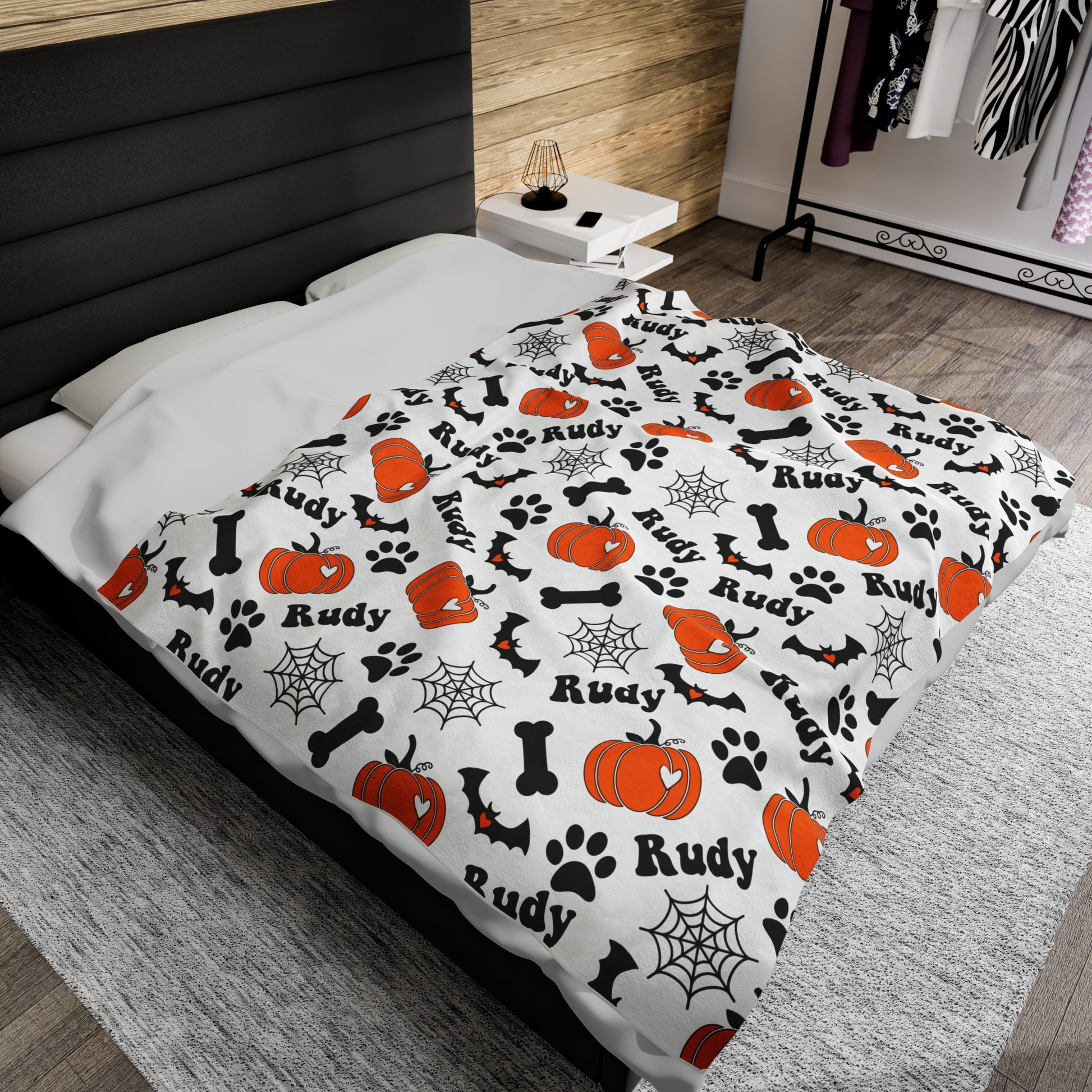 Personalized Halloween Dog blanket