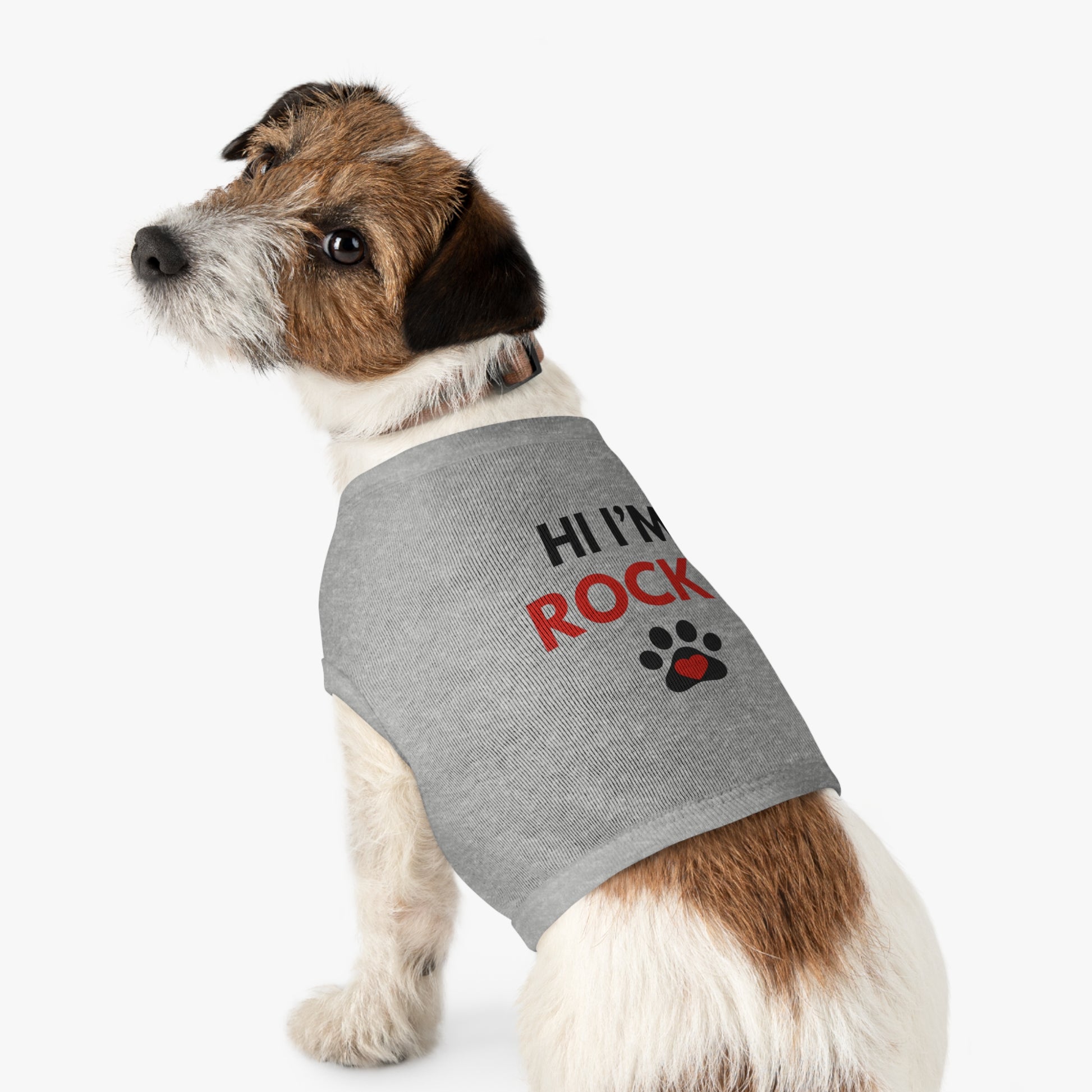 Personalized Pet Tank Top - "Hi I'm Rocky" for Dogs - Cute & Comfy Dog Apparel