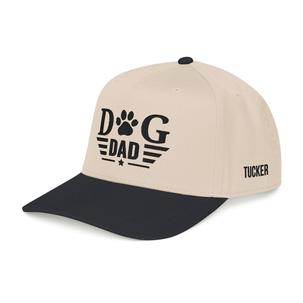 Dog Dad Baseball Cap — Paw Print Vintage Logo Hat for Pet Lovers