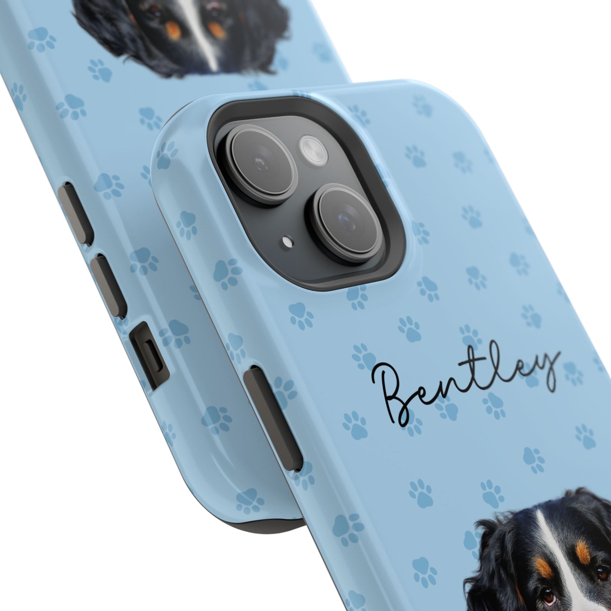 Personalized Dog Lover Phone Case - Impact-Resistant with Paw Print Design