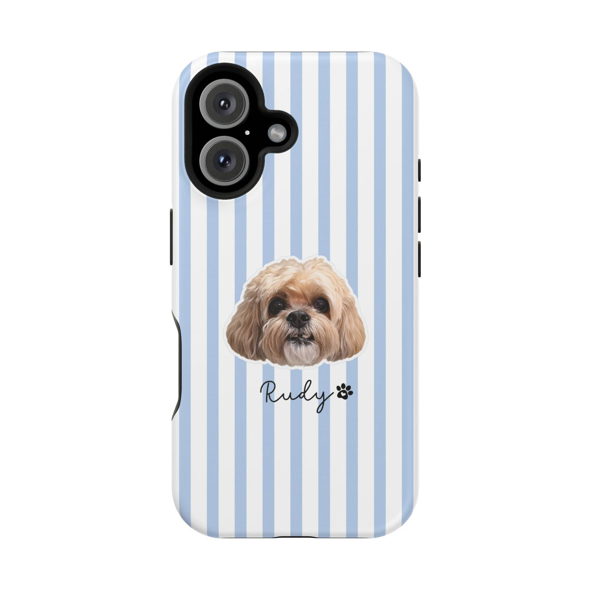 Personalized Dog Photo Phone Case — Custom Pet Name Magnetic Impact-Resistant Case