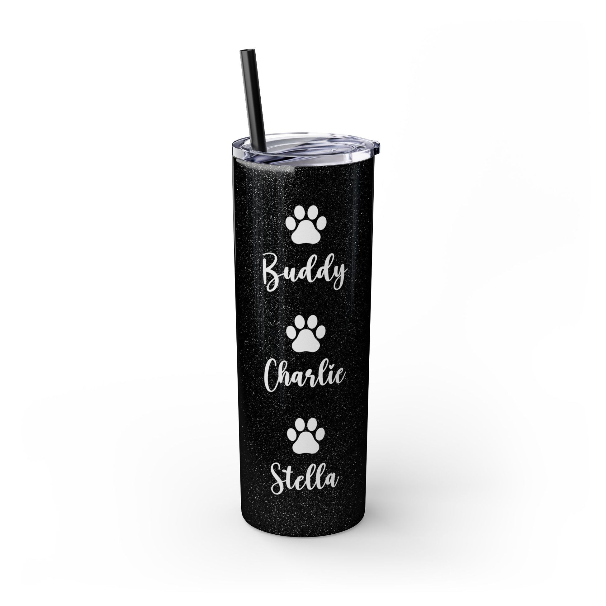 Dog Mom Skinny Tumbler with Straw, 20oz Water Bottle, Gift for Dog Lovers, Personalized Drinkware, Cute Dog Owner Gift, Travel Mug