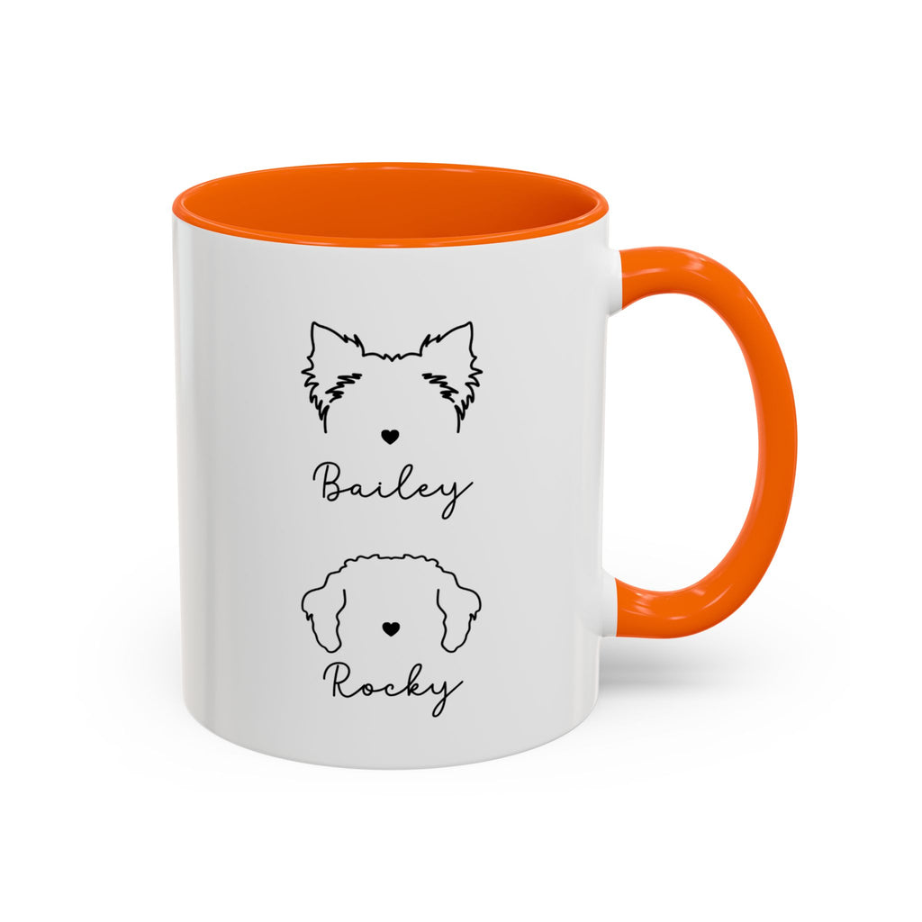 Personalized Dog Ear with Name Coffee Mug – Custom Dog mom Accent Mug (11/15 oz)