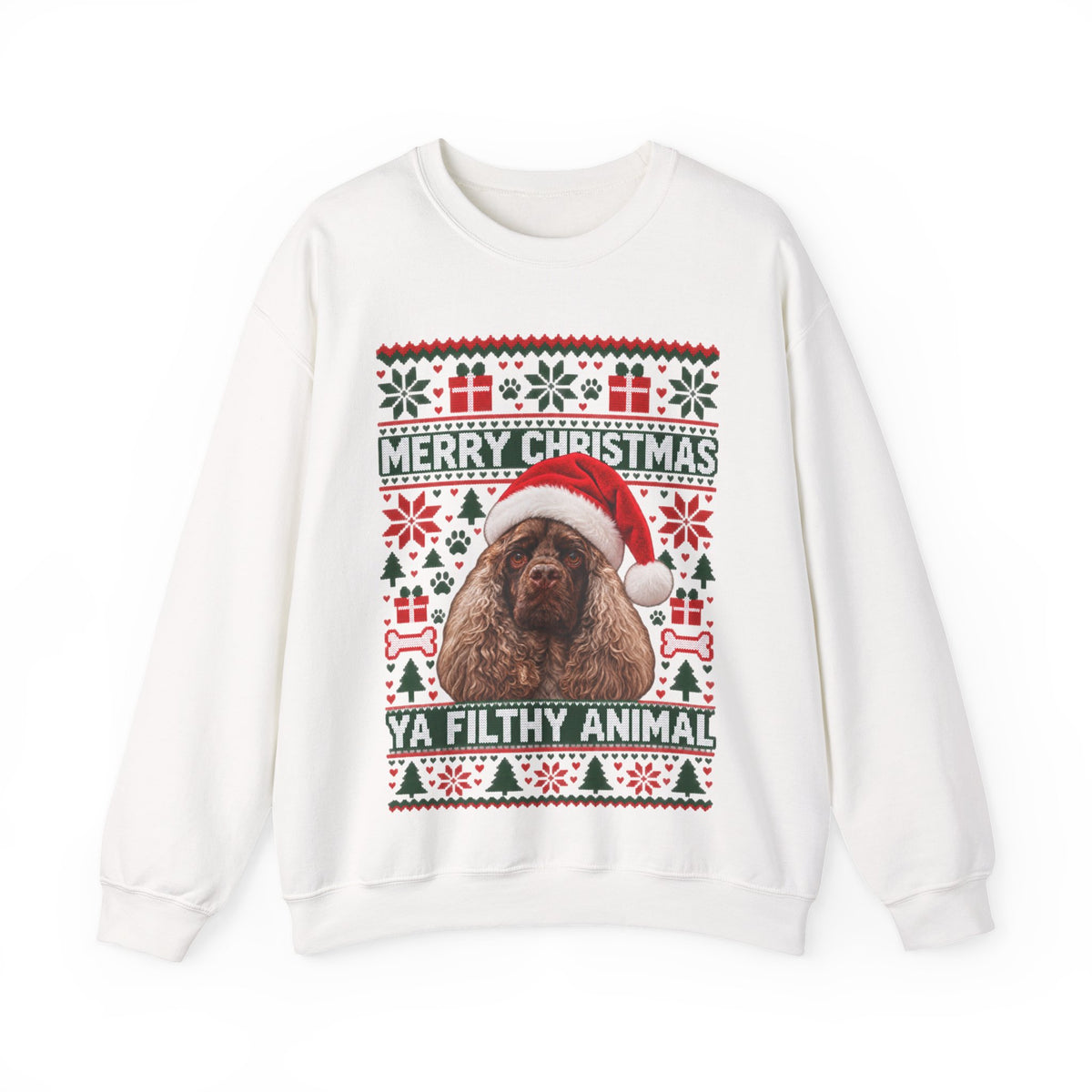 Merry Christmas Ya Filthy Animal Dog Christmas Sweatshirt