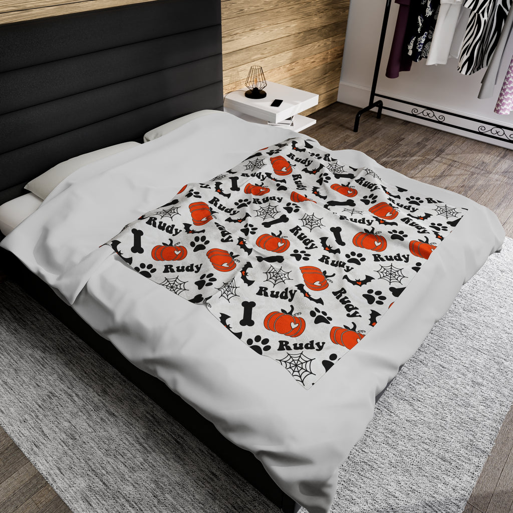 Personalized Halloween Dog blanket