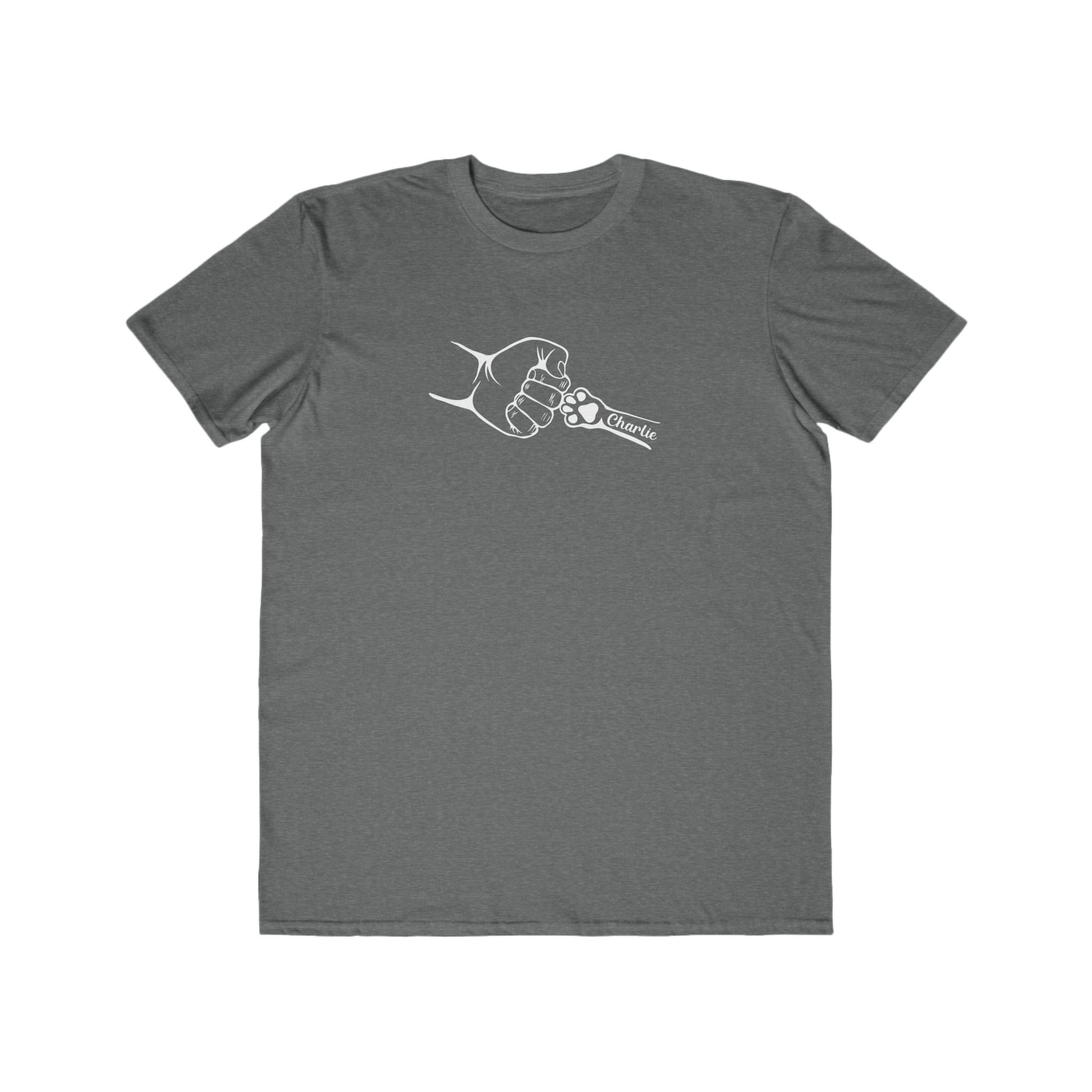 Custom Men's Lightweight Fashion Tee - 'Charlie' Fist Bump Design