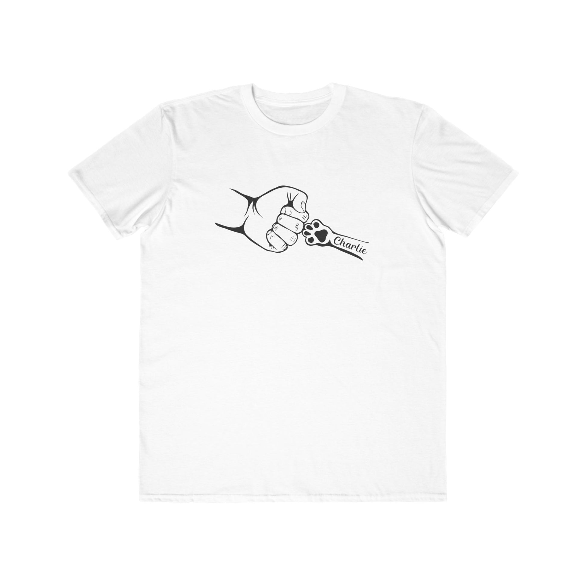 Custom Men's Lightweight Fashion Tee - 'Charlie' Fist Bump Design