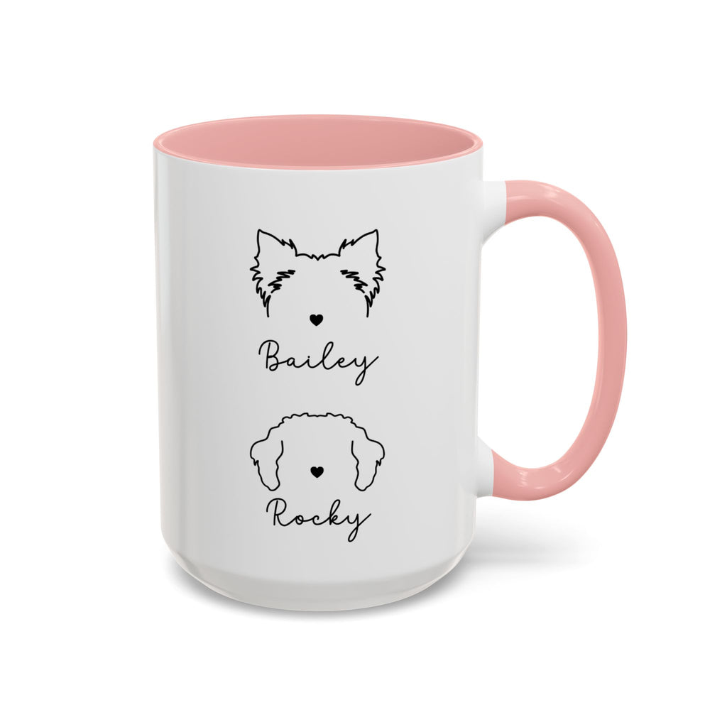 Personalized Dog Ear with Name Coffee Mug – Custom Dog mom Accent Mug (11/15 oz)