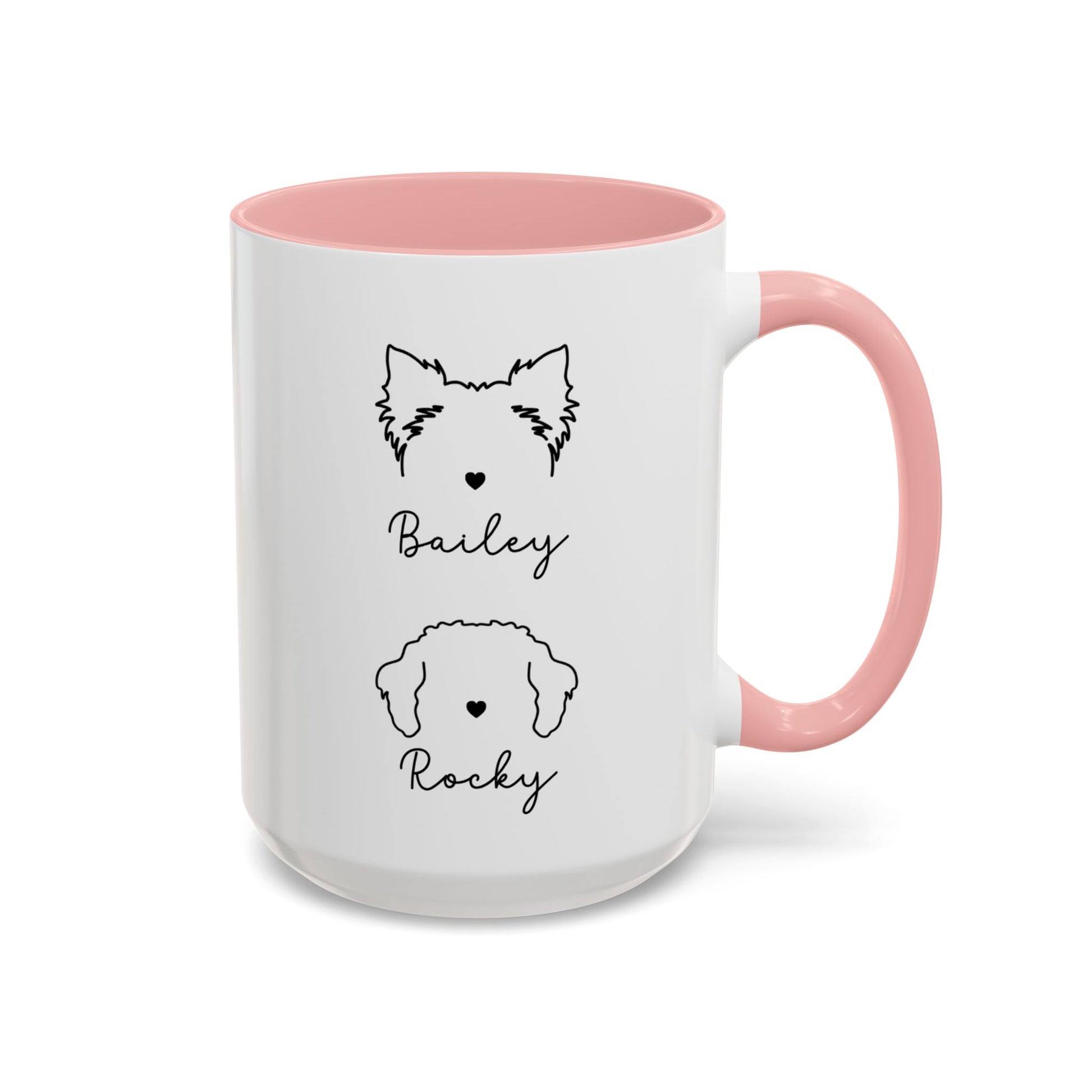 Personalized Dog Ear with Name Coffee Mug – Custom Dog mom Accent Mug (11/15 oz)