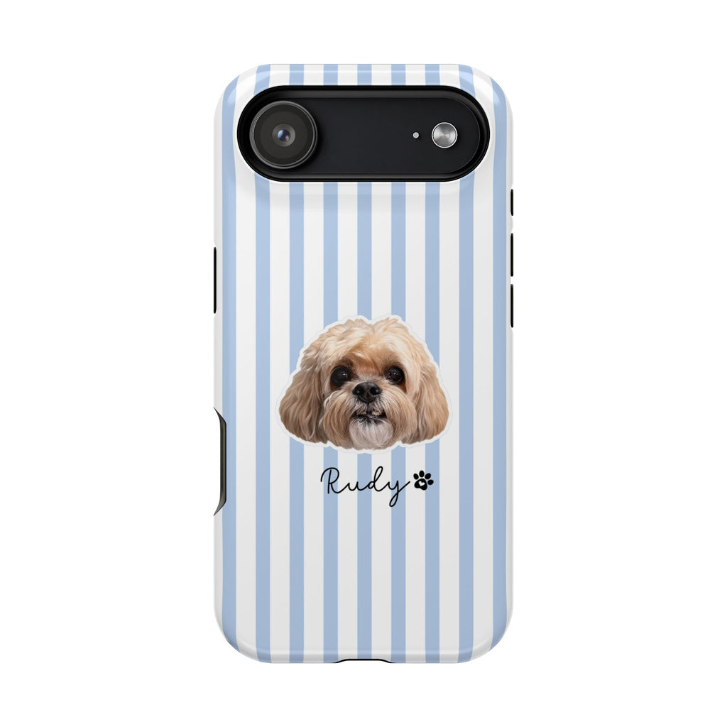 Personalized Dog Photo Phone Case — Custom Pet Name Magnetic Impact-Resistant Case