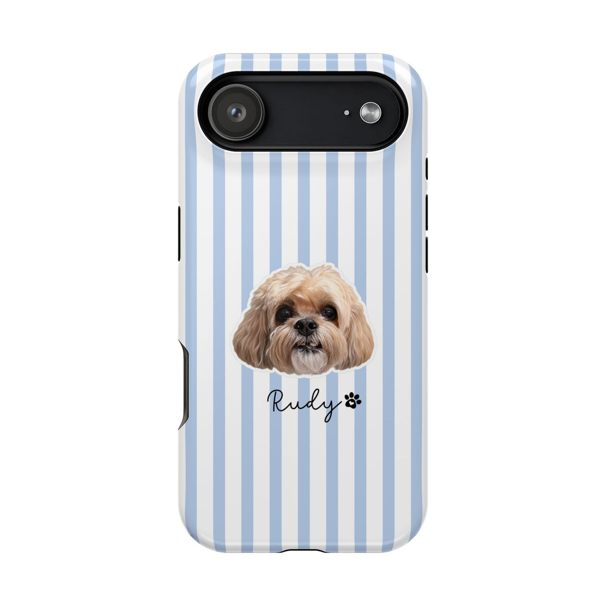 Personalized Dog Photo Phone Case — Custom Pet Name Magnetic Impact-Resistant Case