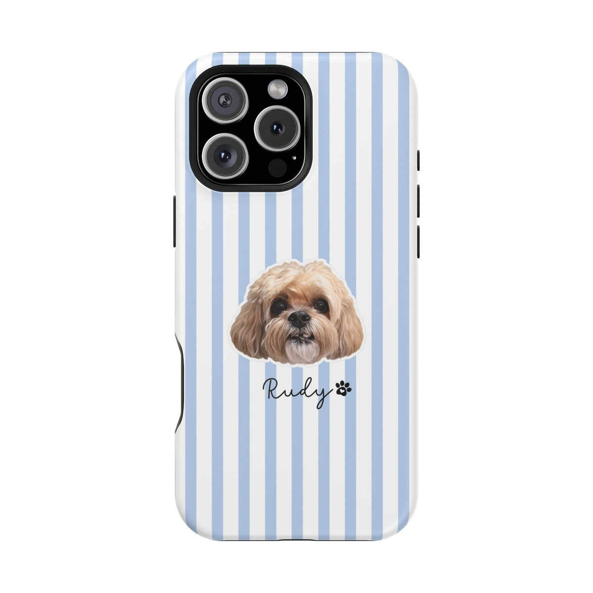 Personalized Dog Photo Phone Case — Custom Pet Name Magnetic Impact-Resistant Case