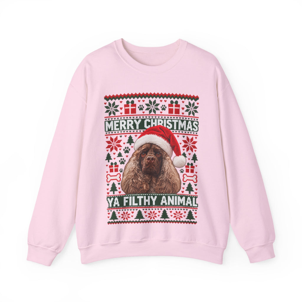 Merry Christmas Ya Filthy Animal Dog Christmas Sweatshirt