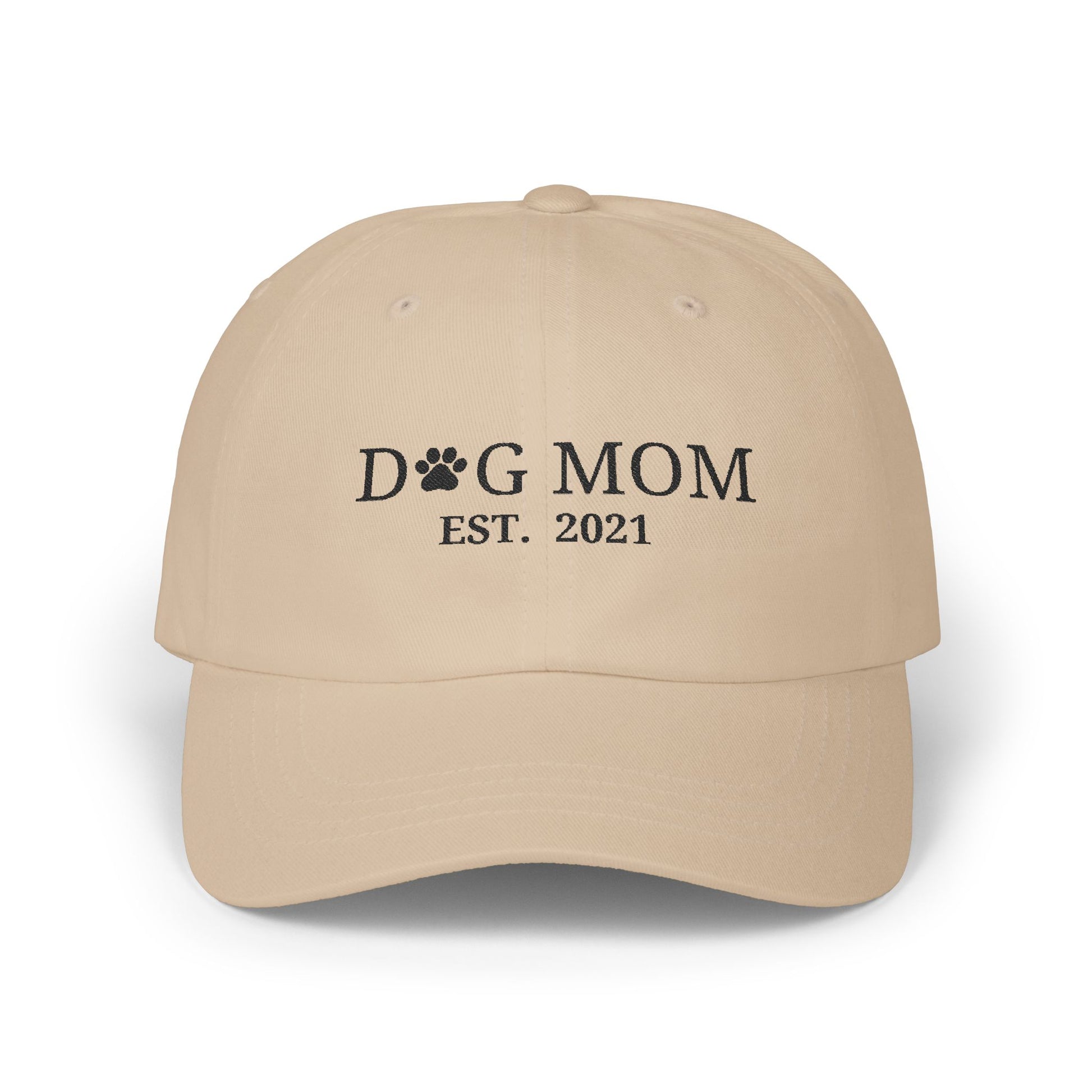 Dog Mom Embroidered Classic Dad Cap | Est. 2021 | Perfect for Pet Lovers