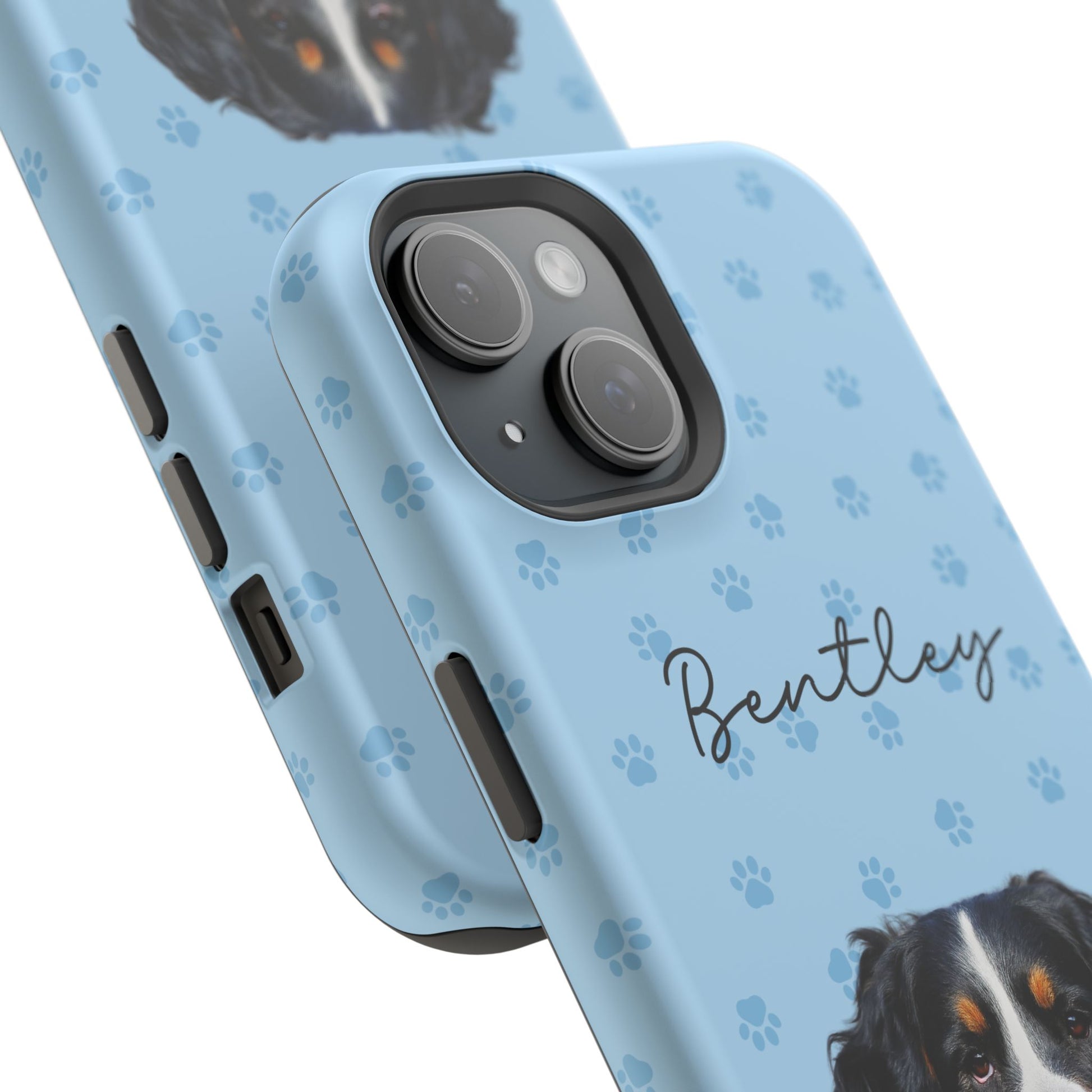 Personalized Dog Lover Phone Case - Impact-Resistant with Paw Print Design