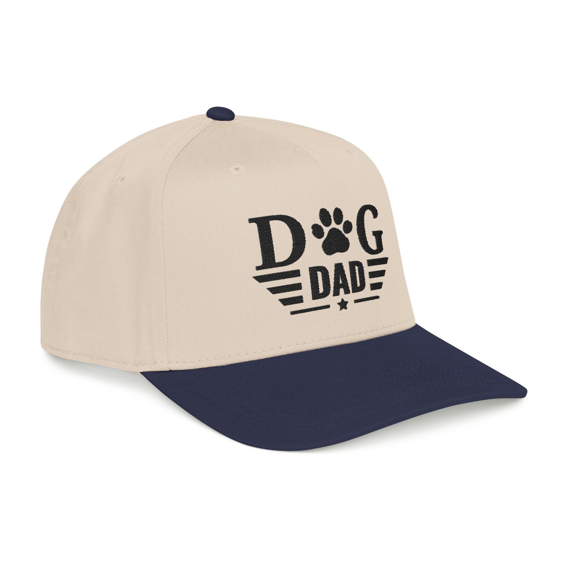 Dog Dad Baseball Cap — Paw Print Vintage Logo Hat for Pet Lovers