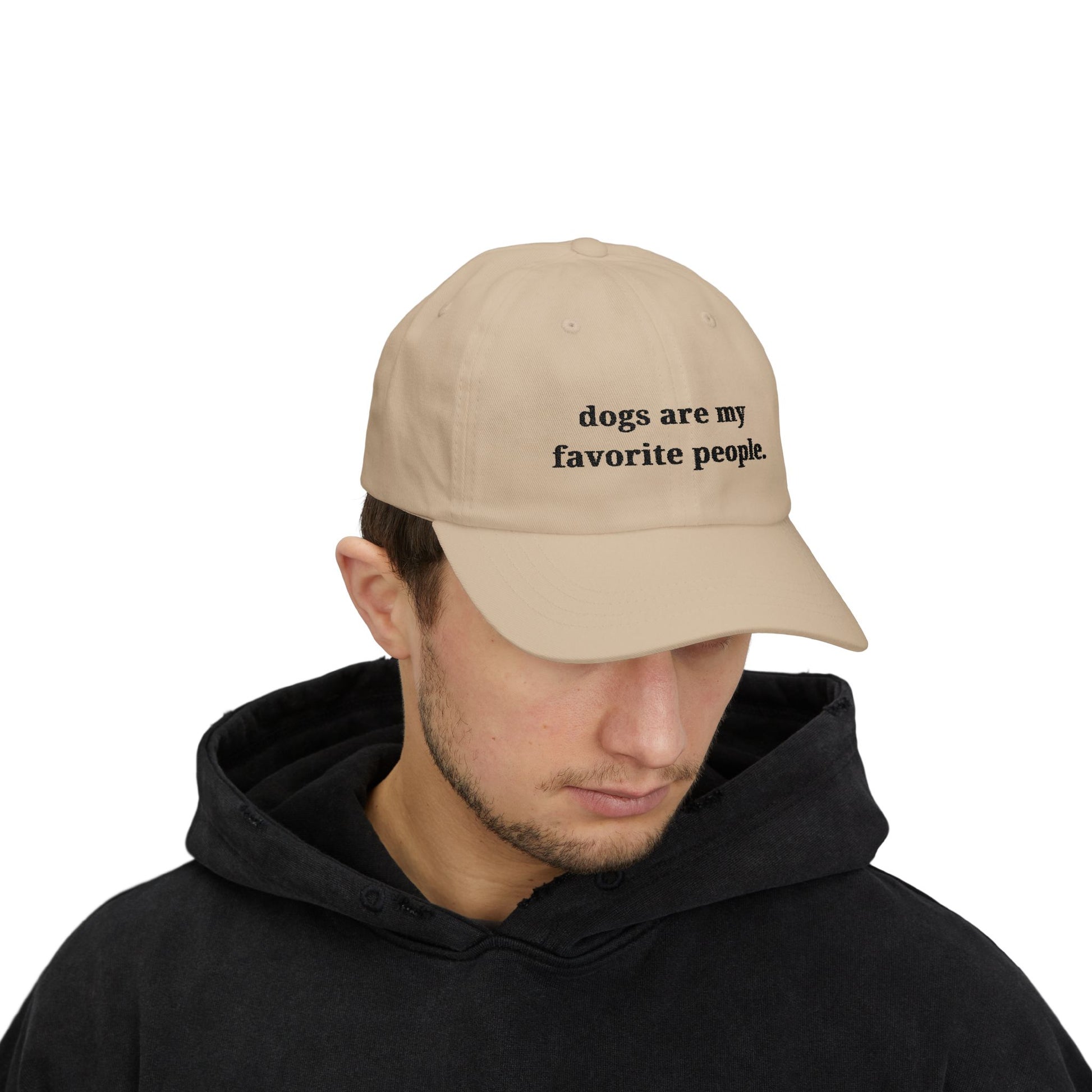 Dogs Are My Favorite People Dad Cap - Classic Adjustable Hat - dog lovers hat