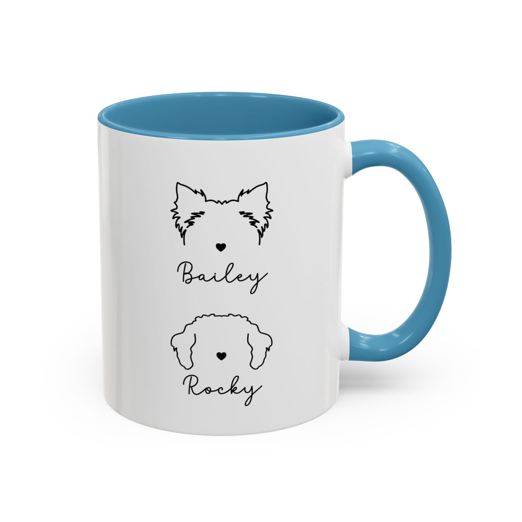 Personalized Dog Ear with Name Coffee Mug – Custom Dog mom Accent Mug (11/15 oz)