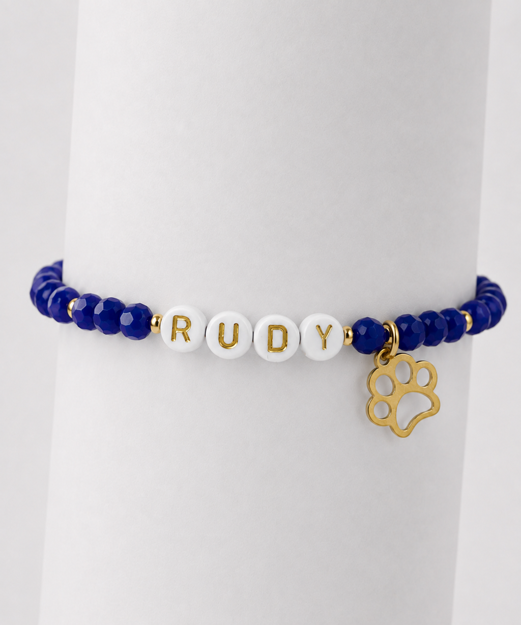 Personalized dog name bracelet