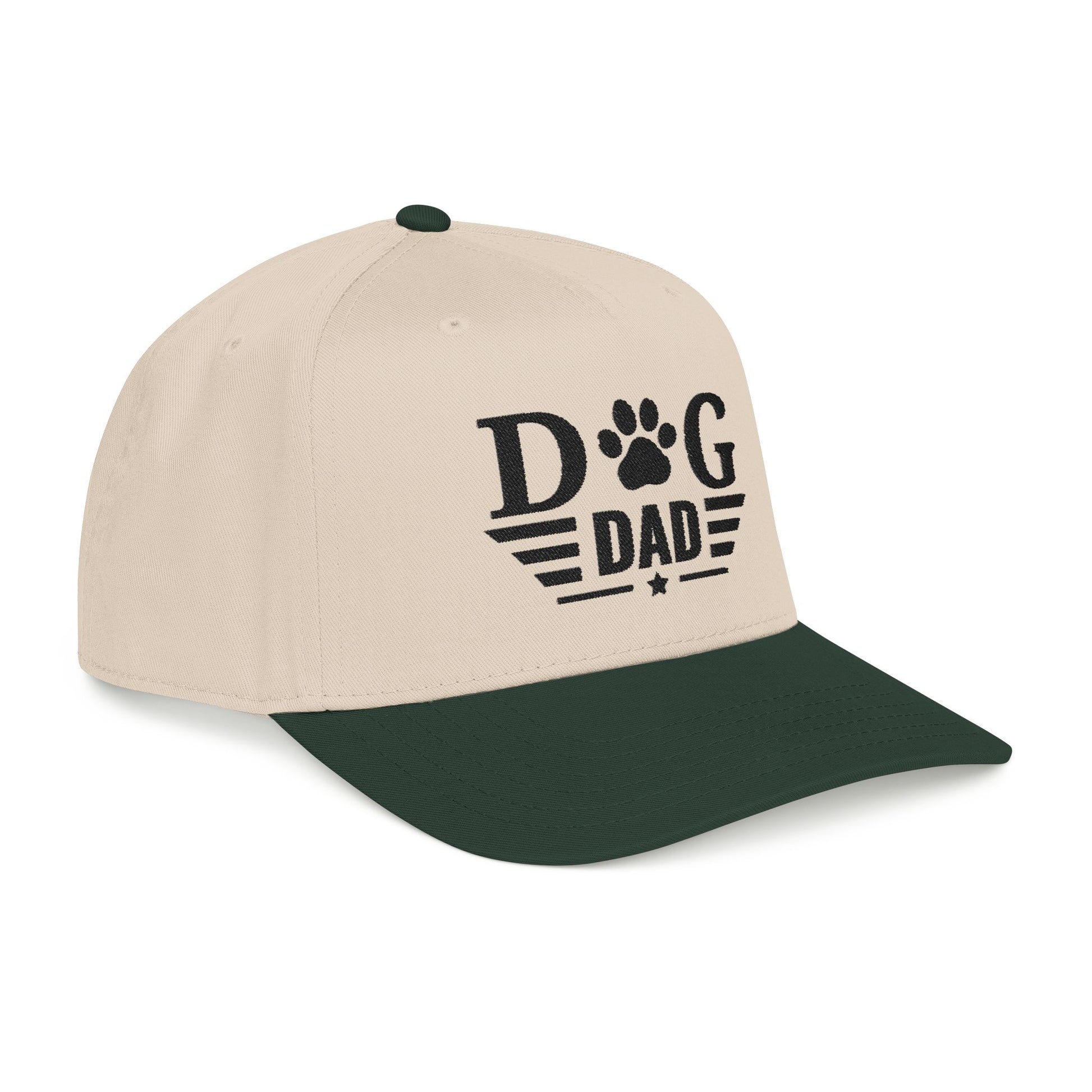 Dog Dad Baseball Cap — Paw Print Vintage Logo Hat for Pet Lovers