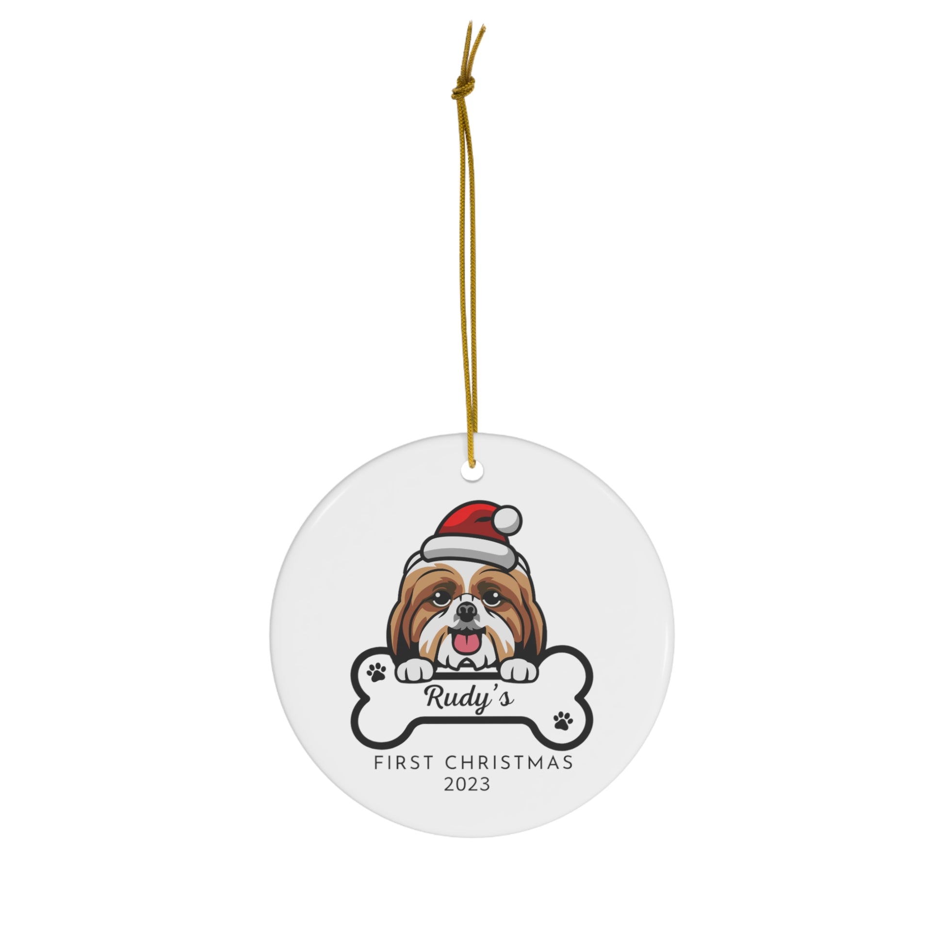 Custom Dog Breed Ceramic Ornament