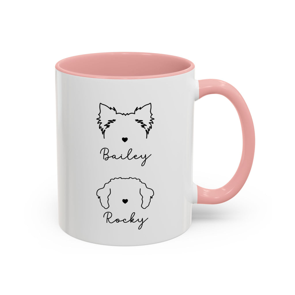 Personalized Dog Ear with Name Coffee Mug – Custom Dog mom Accent Mug (11/15 oz)