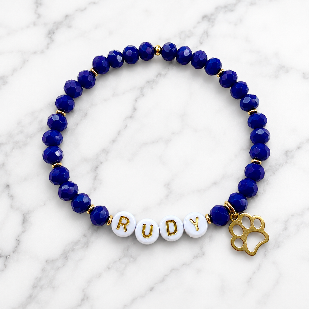 Personalized dog name bracelet