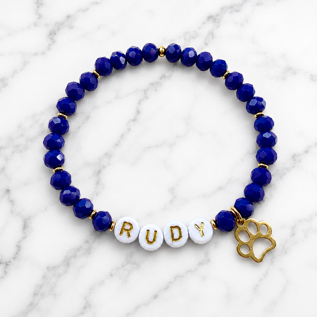 Personalized dog name bracelet