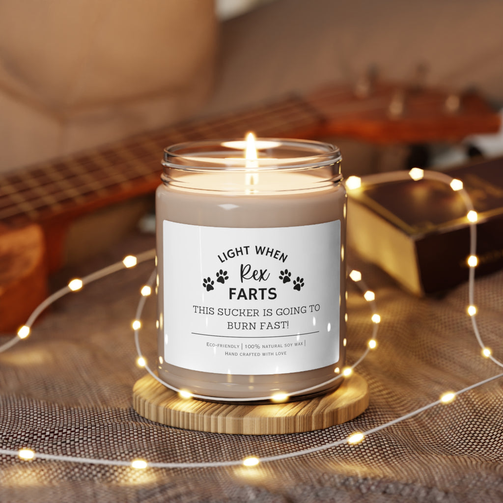 Light When Dog Farts Personalized Candle
