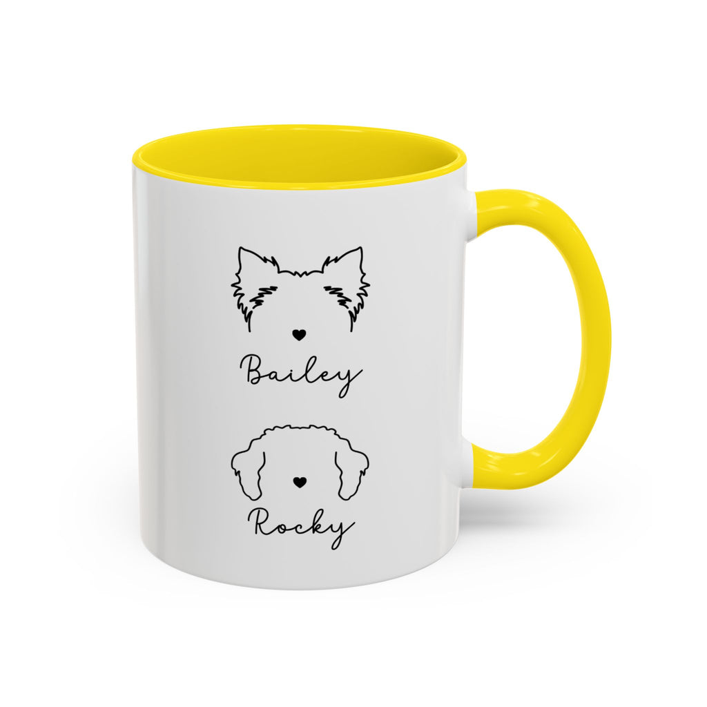 Personalized Dog Ear with Name Coffee Mug – Custom Dog mom Accent Mug (11/15 oz)