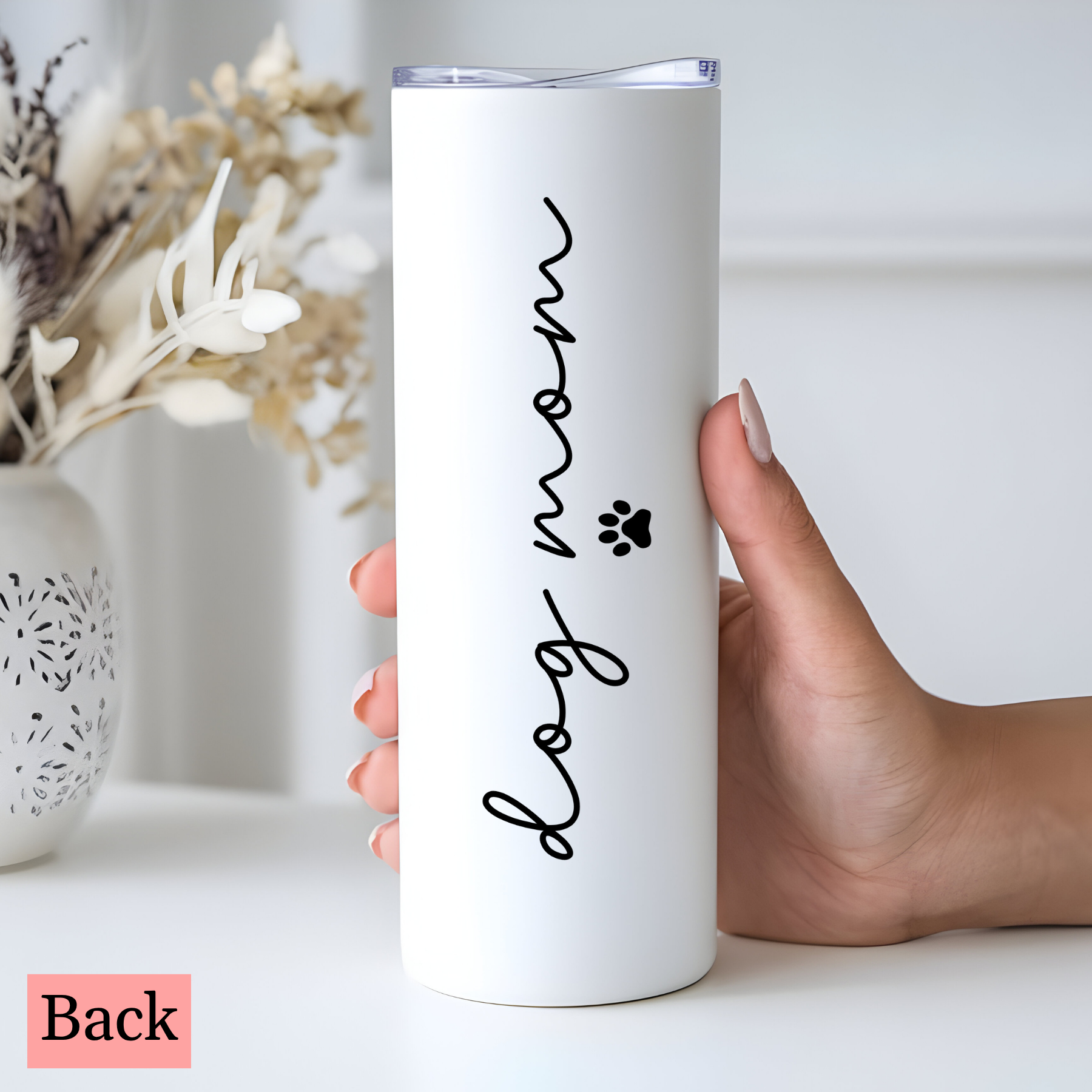 Custom Dog Mom Skinny 20 oz Tumbler