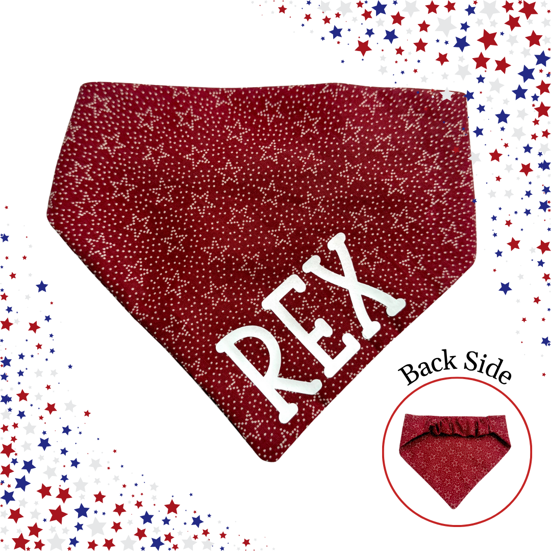 Fourth of July Stars Scrunchie Dog Bandana