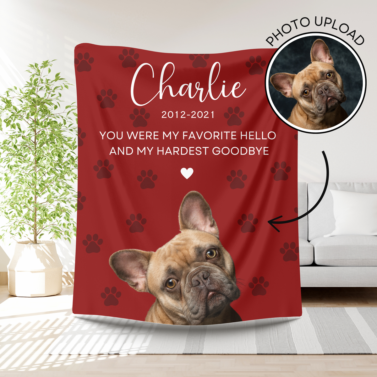 Personalized Pet Memorial Blanket