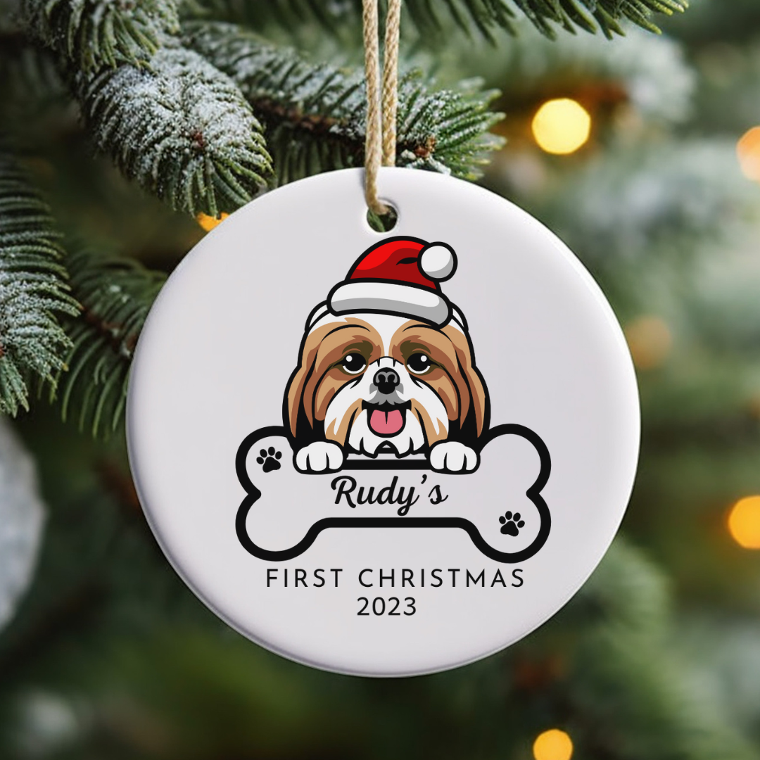 Custom Dog Breed Ceramic Ornament