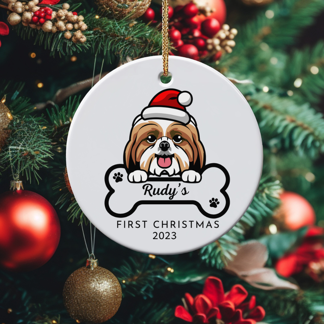 Custom Dog Breed Ceramic Ornament