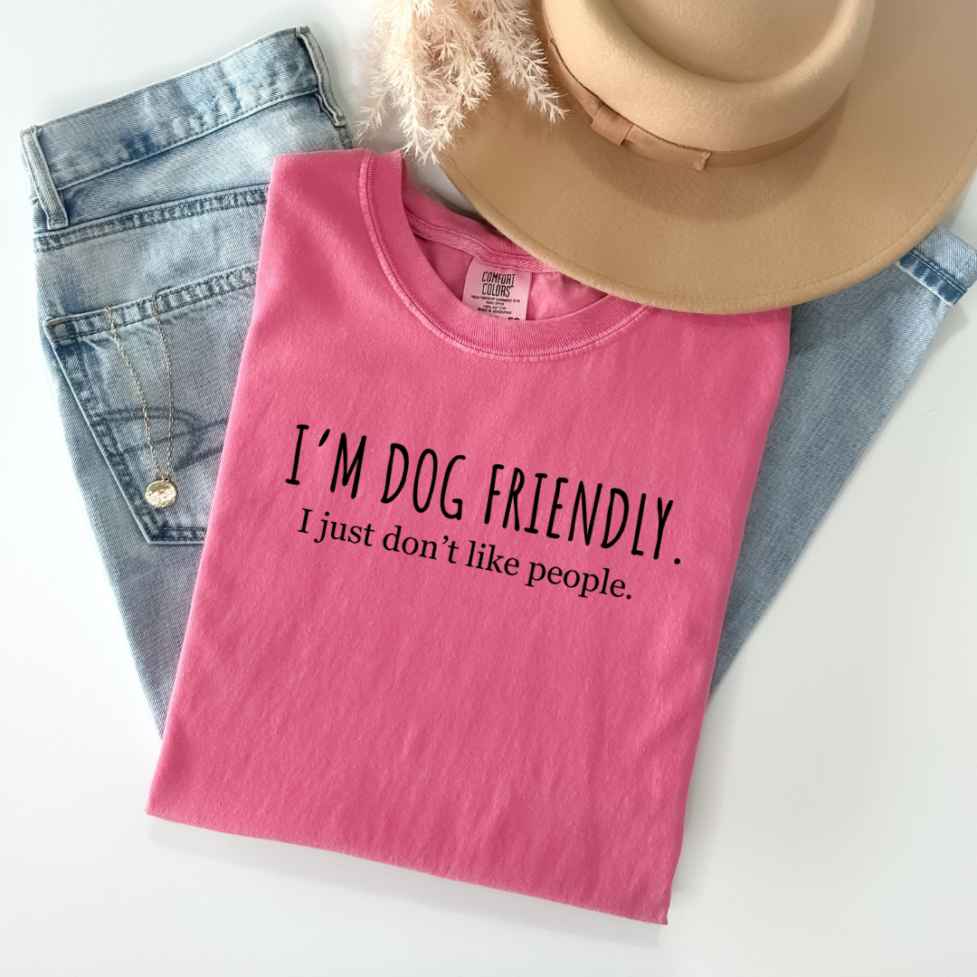 I am dog friendly Dog mom t-shirt