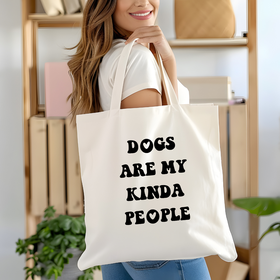 Dog are my kinda people tote bag