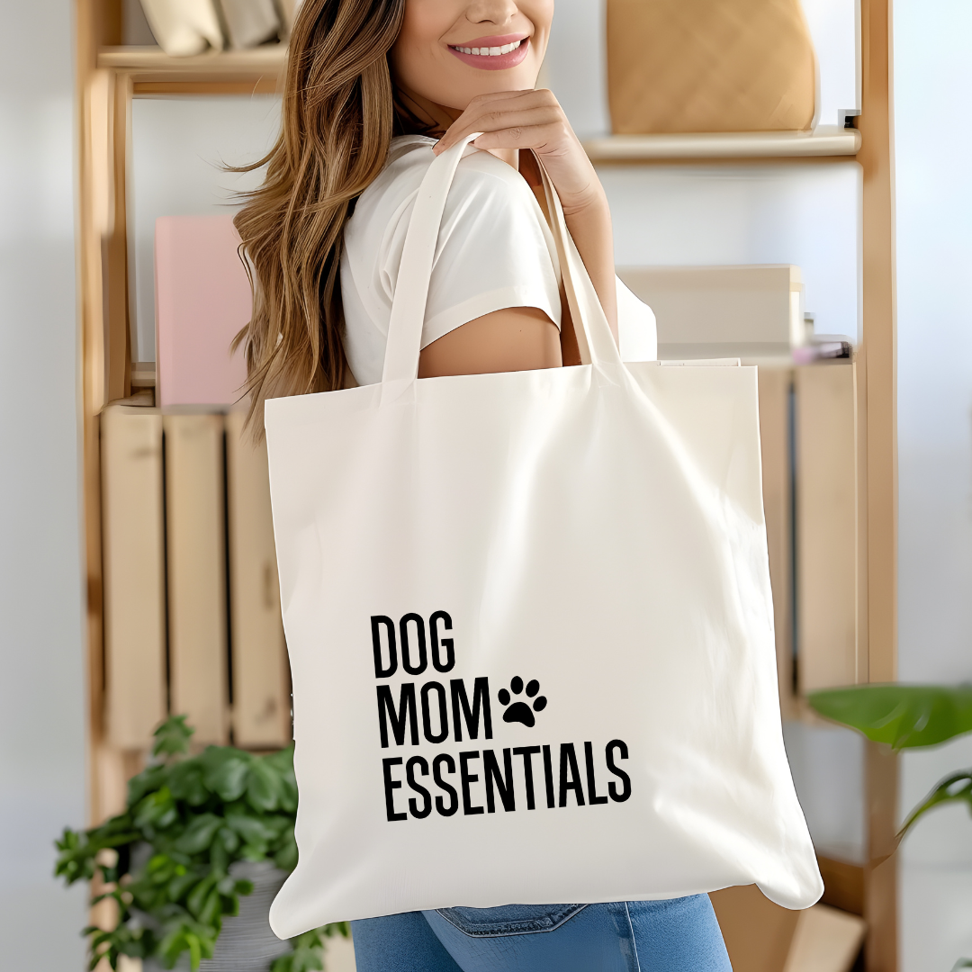 Dog mom essentials tote bag