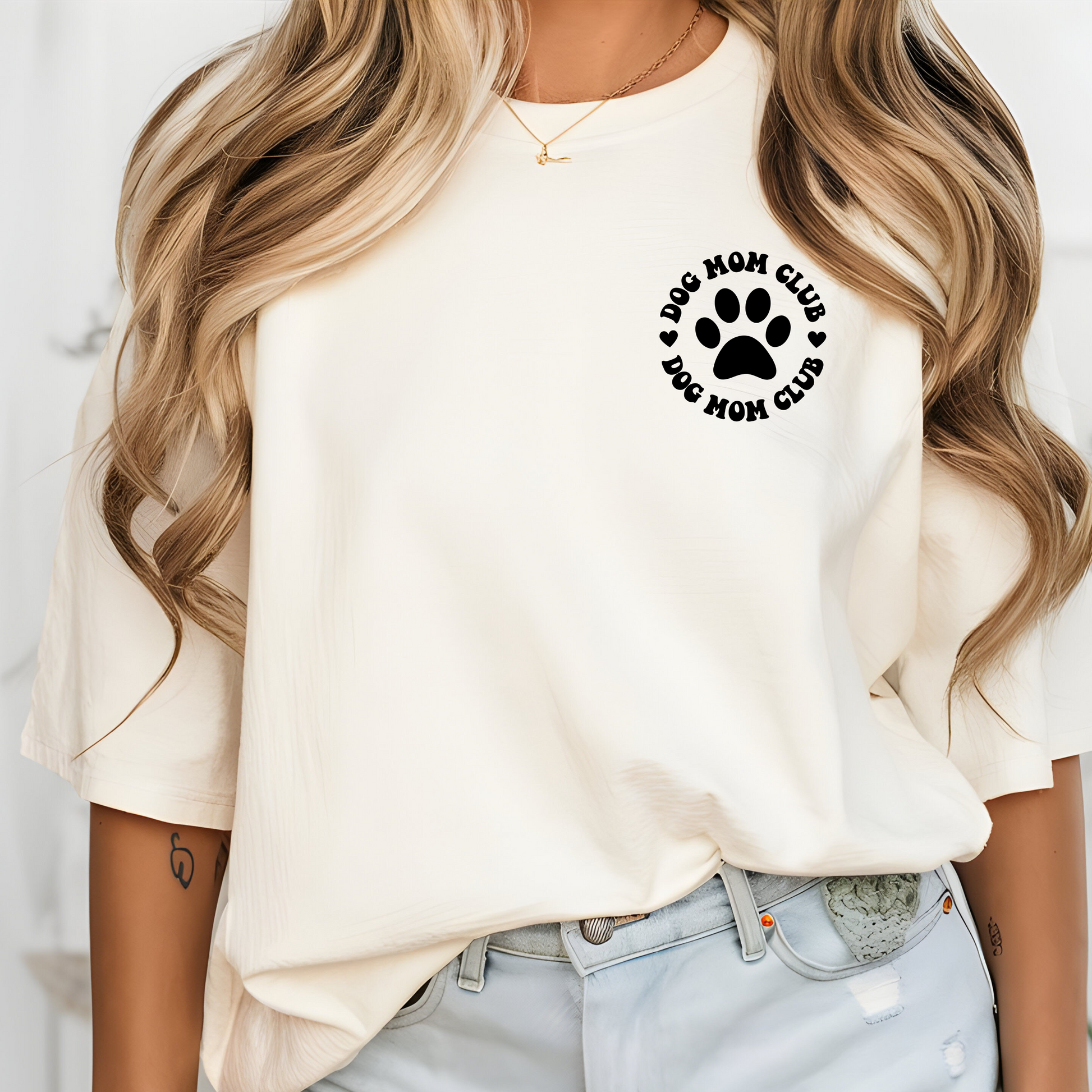 Dog mom club comfort colors tee