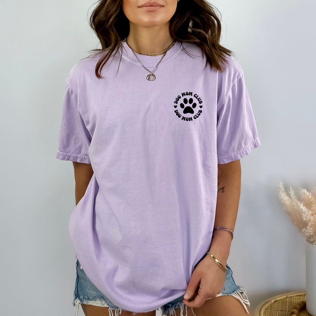 Dog mom club comfort colors tee
