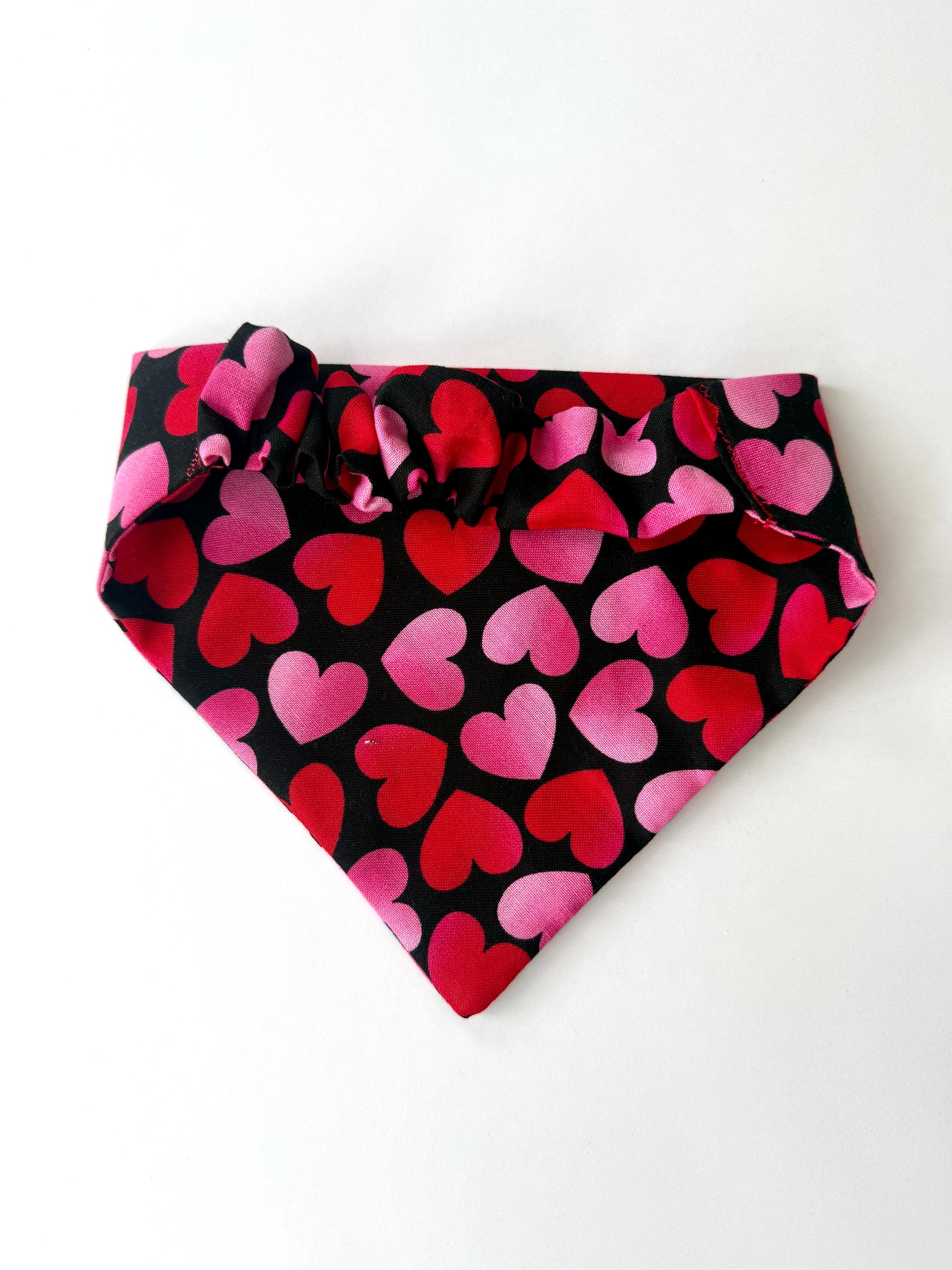 Valentine hearts Custom Scrunchie Dog Bandana