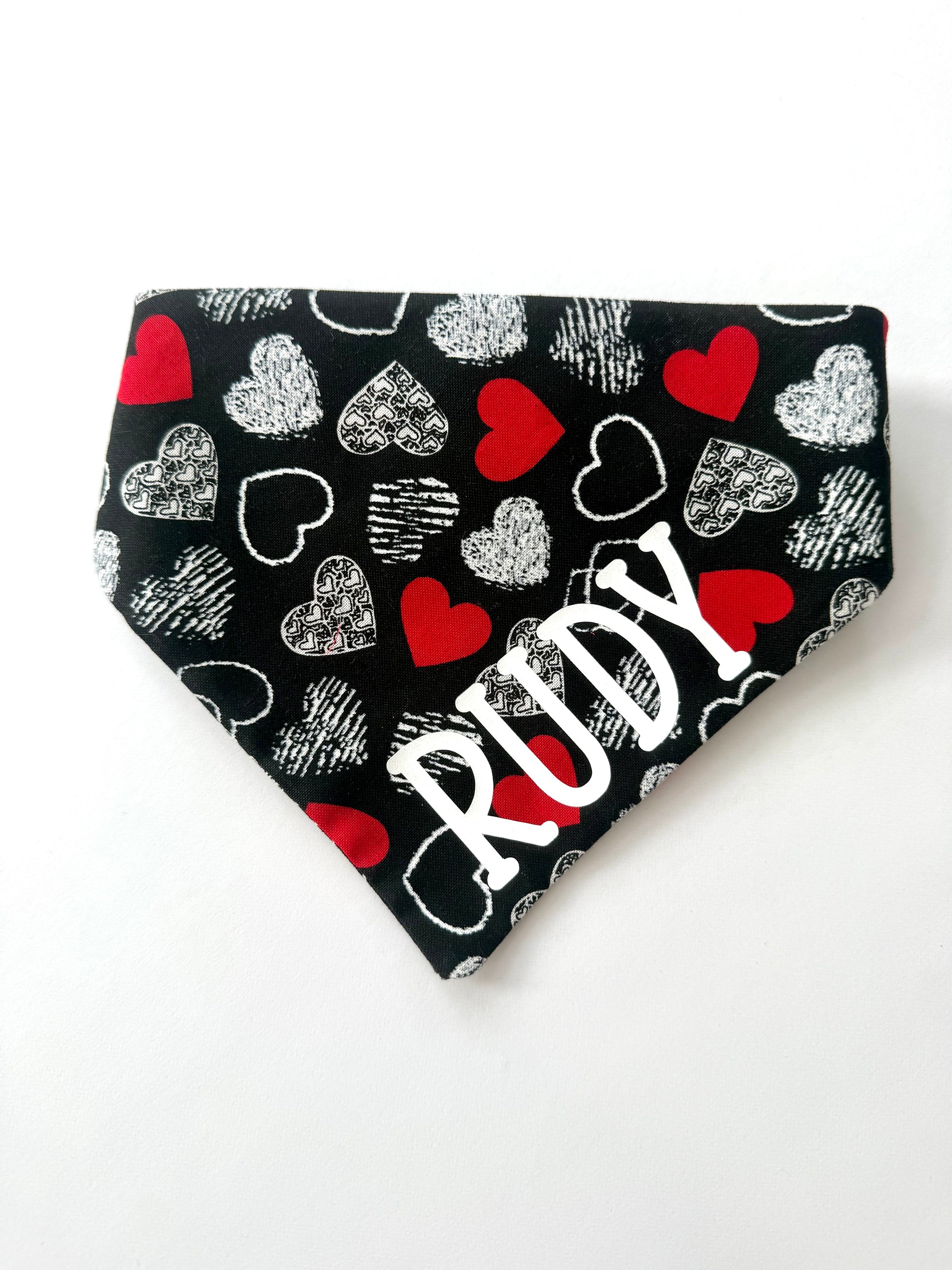 Valentine hearts Custom Scrunchie Dog Bandana