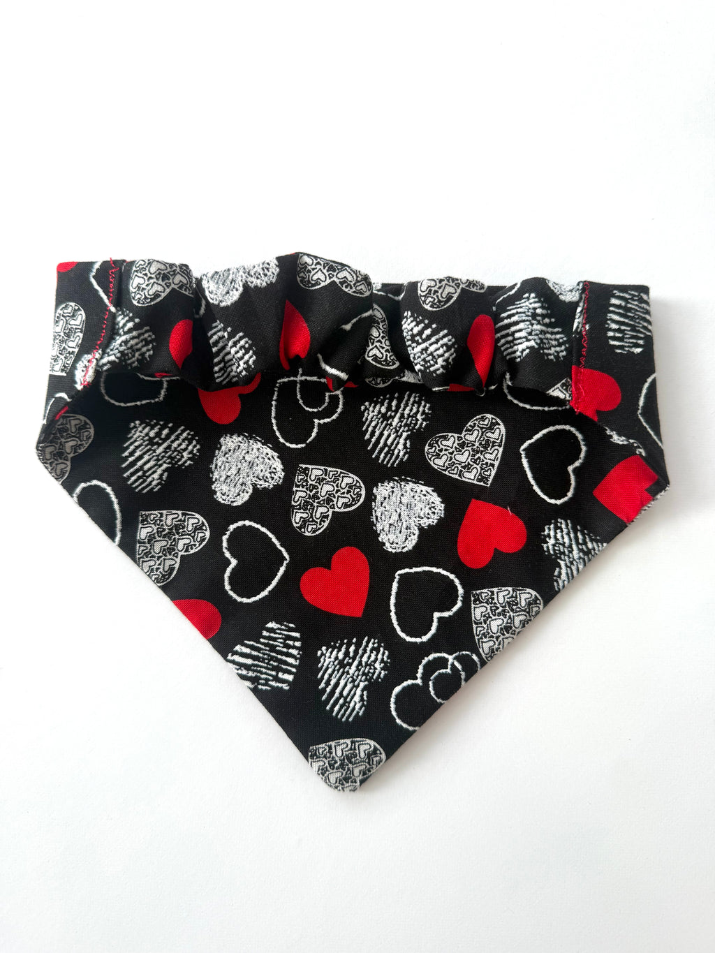 Valentine hearts Custom Scrunchie Dog Bandana