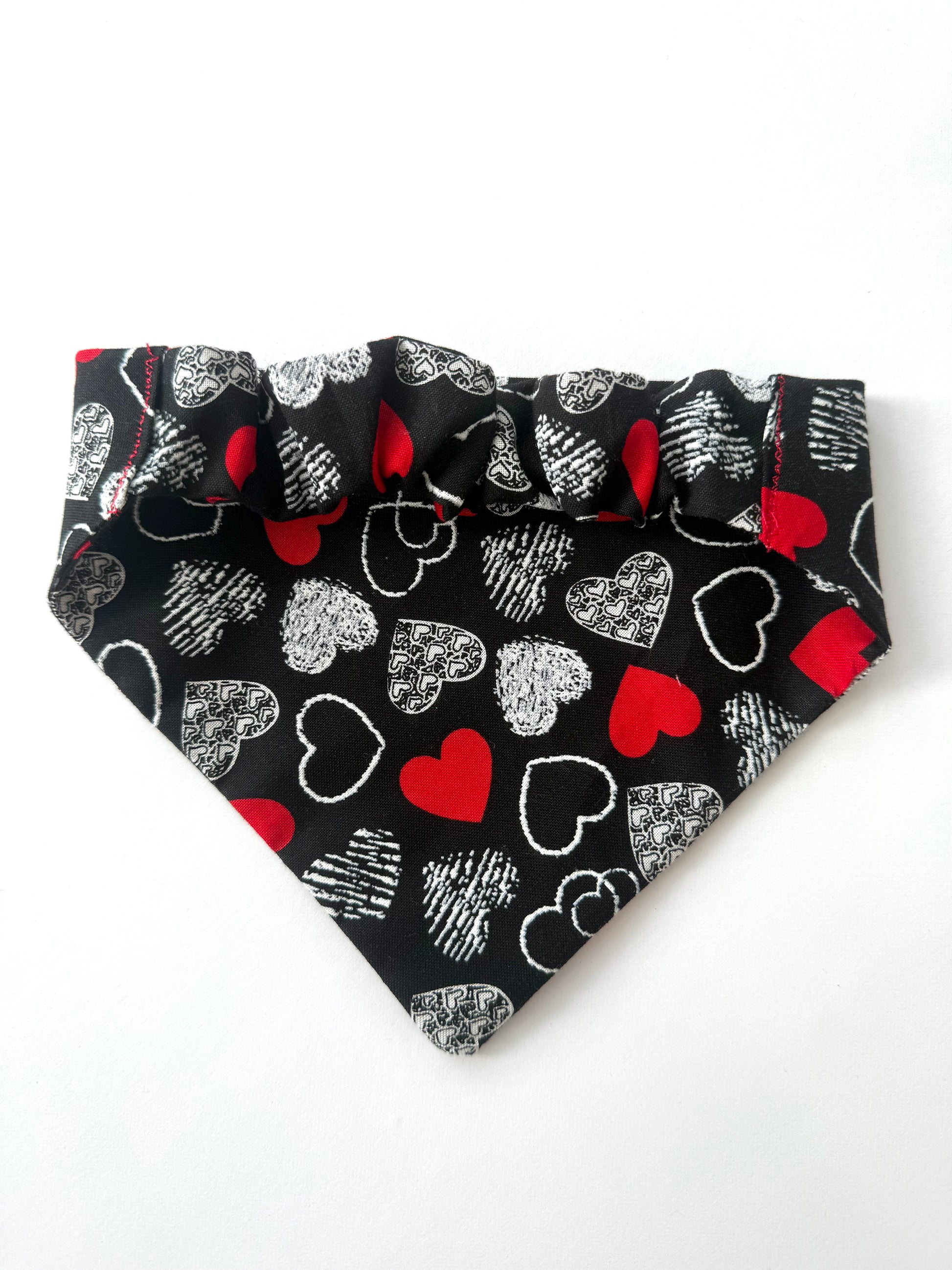 Valentine hearts Custom Scrunchie Dog Bandana