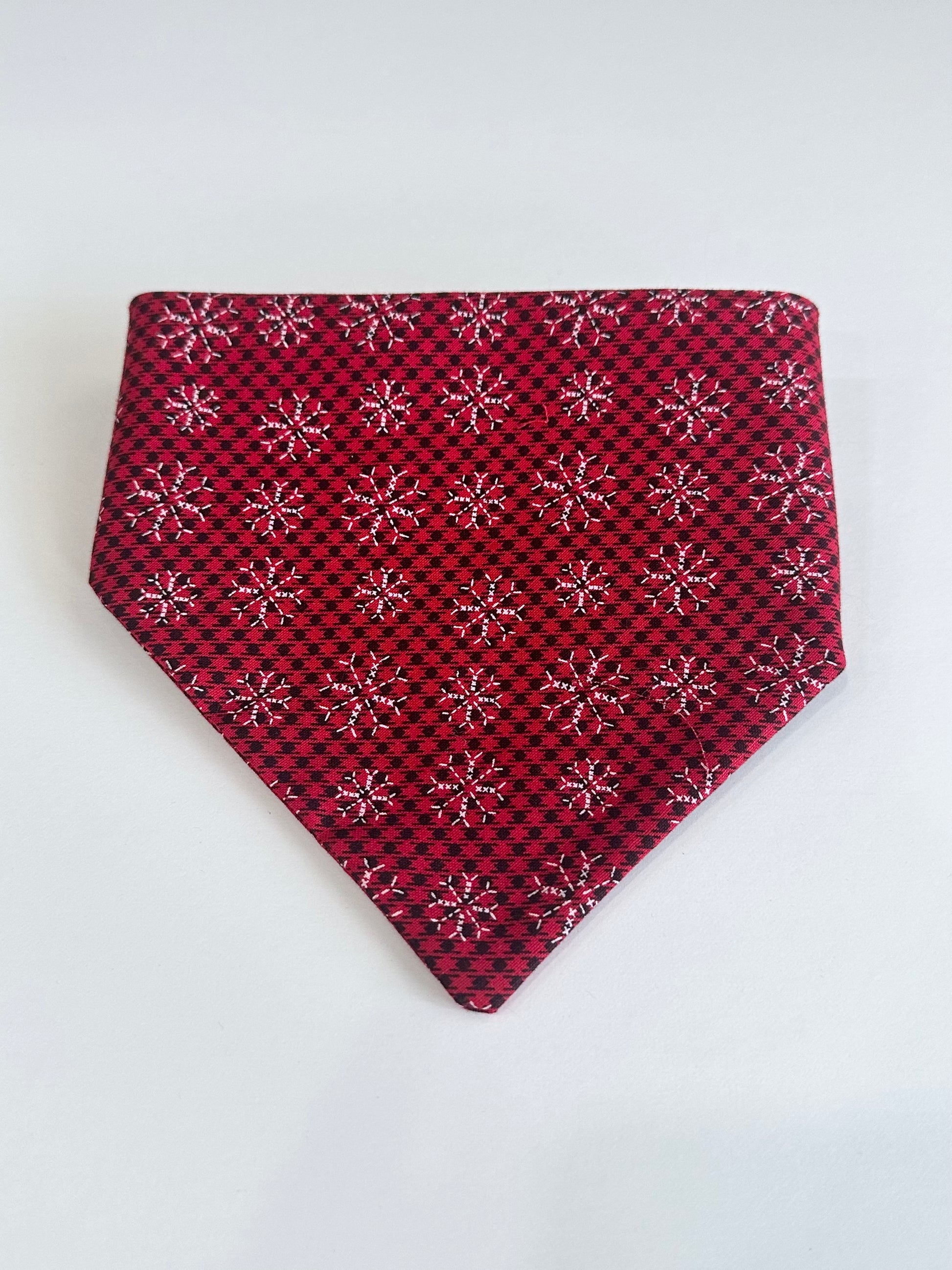 Christmas Snowflake Scrunchie Dog Bandana