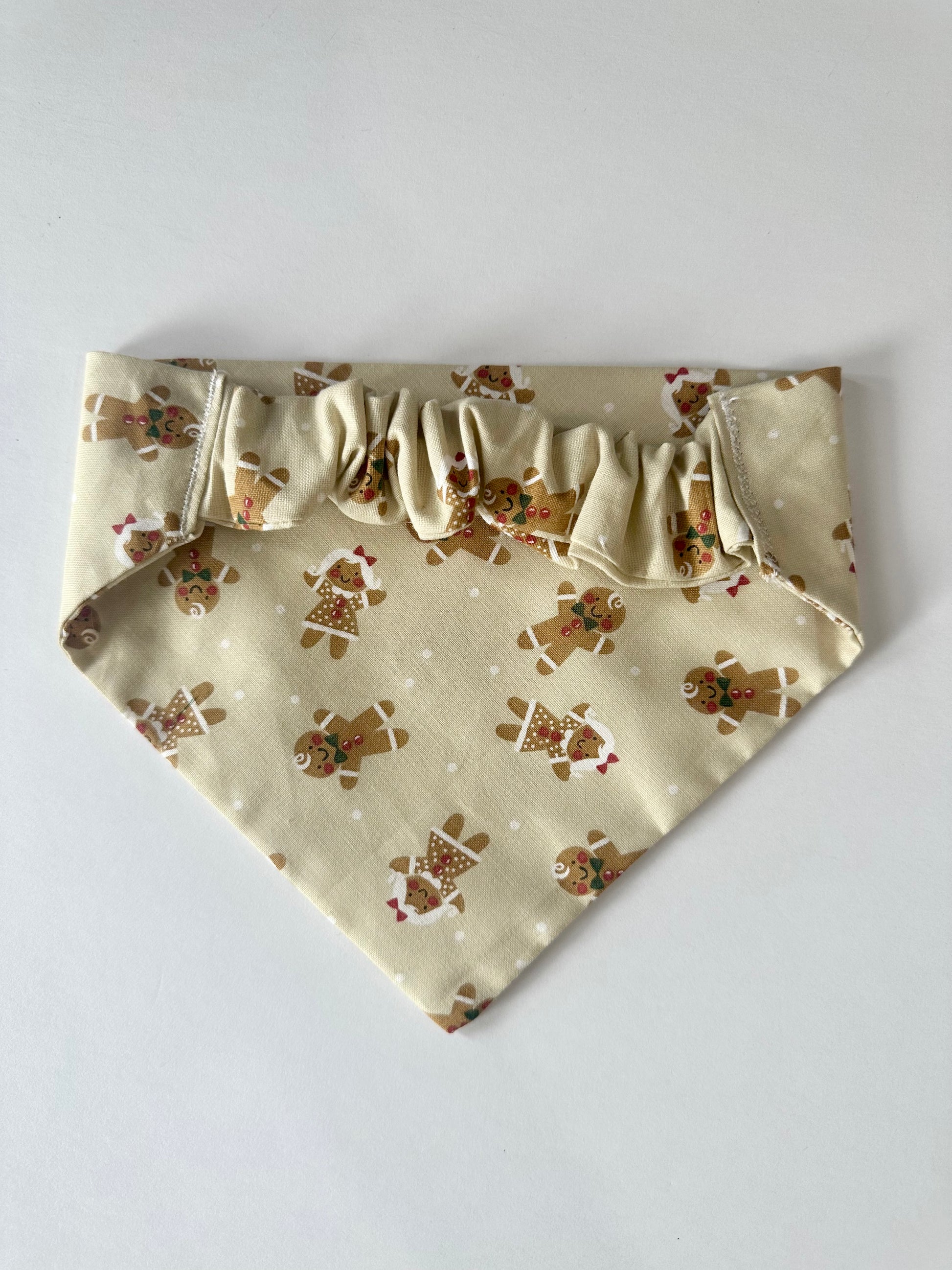 Gingerbread Scrunchie Dog Bandana